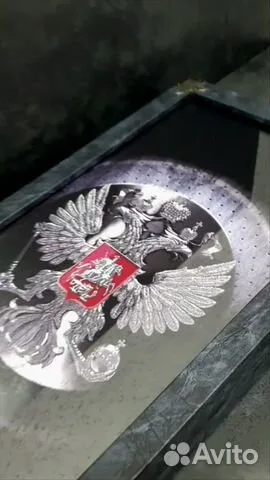 Нарды под стеклом «Герб России»