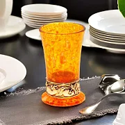 Стопка для водки из камня (янтарь) — фотография 1