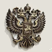 Резной герб Российской Федерации из ясеня — фотография 2