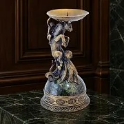 Подсвечник «Телец» из бронзы и змеевика — фотография 1