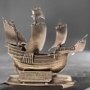 Бронзовая модель корабля «Санта-Мария», 1:350 — фотография 1