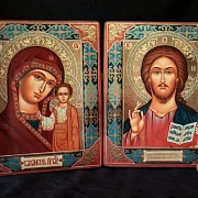 Венчальная пара. Казанская Богоматерь и Вседержите — фотография 1