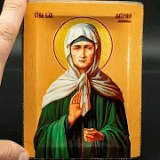 Икона "Святая Блаженная Матрона Московская" дерево — фотография 1