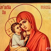 Икона деревянная "Богоматерь Почаевская" — фотография 3
