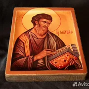 Икона деревянная "Святой Апостол Матвей" — фотография 3
