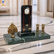 Часы «Погон» с гербом МЧС и подставками — фотография 1