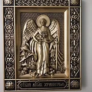 Резная икона Ангел Хранитель — фотография 4