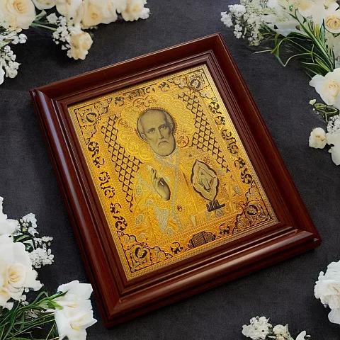 Икона Николай Чудотворец. Златоуст
