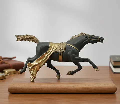 Бронзовая скульптура «Конь-скакун» №2 с буком
