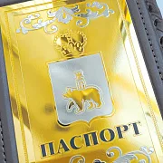 Обложка на паспорт из кожи «Герб Пермского края» — фотография 4