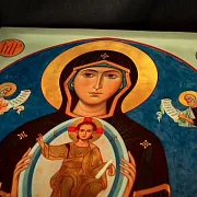 Богоматерь Знамение. Икона деревянная — фотография 7