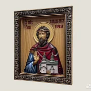 Икона резная Святой Владислав Сербский — фотография 3